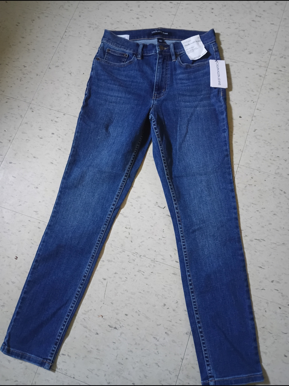 Calvin Klein Jeans high rise dark blue denim jeans